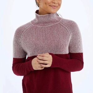 Summersalt cashmere blend Women's Two-Tone Turtleneck Sweater